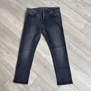 American Eagle Outfitters Men's Black Flex Slim Button Up Denim Jeans, 34"